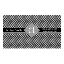 Monogram Solid Diamond Collection Business Card