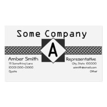Monogram Square Ribbon Collection Business Card Template