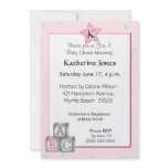 Monogram Star Baby Blocks invitations
