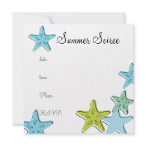 Monogram Starfish invitations by candystore Monogram Starfish invitations