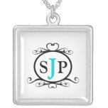 Monogram Sterling Silver Necklace
