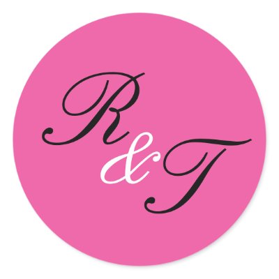 Monogram Round Stickers