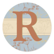 Monogram Sticker - Fennel Blue