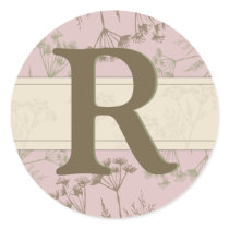 Monogram Sticker - Fennel Pink