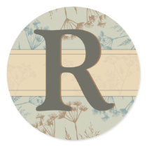 Monogram Sticker - Fennel Sage