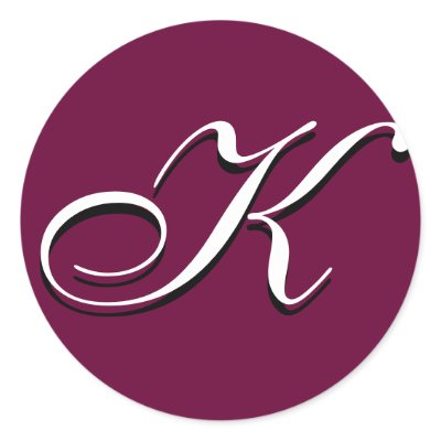 Monogram Sticker - &quot;K&quot; Customizable
