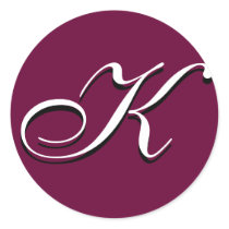Monogram Sticker - "K" Customizable by monogramgallery Monogram Sticker - "K" Customizable