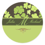 Monogram stickers, maiden hair leaves