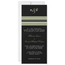 Monogram Striped Wedding Invitation by SweetRascal Monogram Striped Wedding Invitation