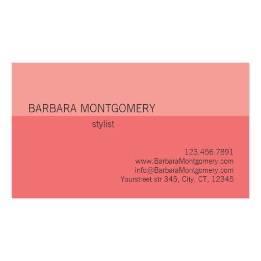 Monogram Stylist Fashion Designer Business Card (back side)