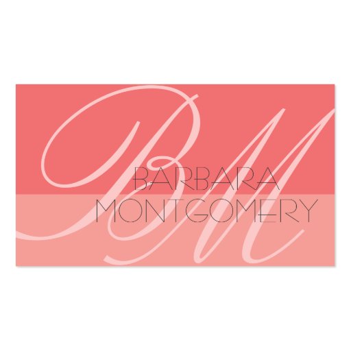 Monogram Stylist Fashion Designer Business Card (front side)