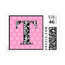 Monogram T | Zebra Polka Dots