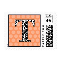 Monogram T | Zebra Polka Dots