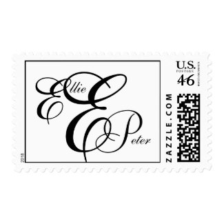 Monogram Three Letters and Names USPS Postage stamp