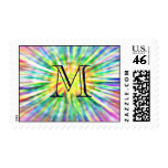 Monogram Tie Dyed Postage Stamp