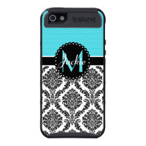 Monogram Turquoise Damask Skinit iPhone 5 Case