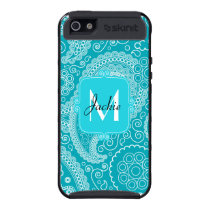 Monogram Turquoise Paisley Skinit iPhone 5 Cover