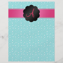 Monogram turquoise stars flyers