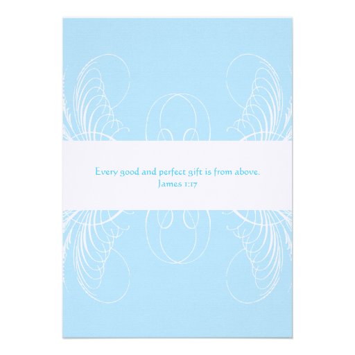 Monogram Twin Boys Baptism Invitation