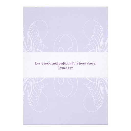Monogram Twin Girls Baptism Invitation
