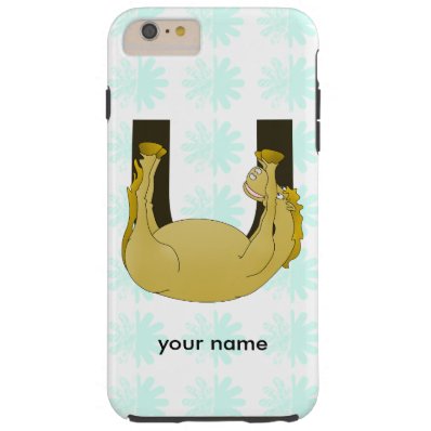 Monogram U Cute Pony Personalized Tough iPhone 6 Plus Case
