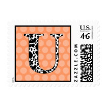 Monogram U | Zebra Polka Dots