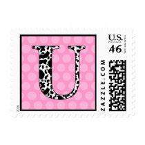 Monogram U | Zebra Polka Dots