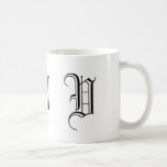 Monogram V Black and White Decorative Coffee Mug