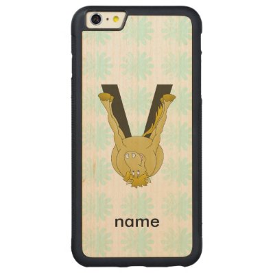 Monogram V Flexible Horse Personalised Carved® Maple iPhone 6 Plus Bumper Case