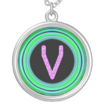Monogram "V" necklaces