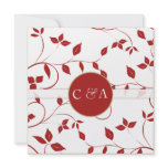 Monogram - Vines wedding invitation cards