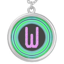 Monogram "W" necklaces