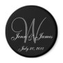 Monogram W Wedding Bride Groom Date Magnet
