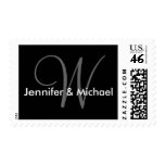 Monogram W Wedding Stamp Postage