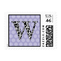 Monogram W | Zebra Polka Dots