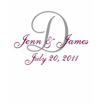 Monogram Wedding Announcement Grey & Wine T-Shirt by MonogramGalleryGifts Monogram Wedding Announcement Grey & Wine T-Shirt