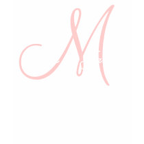 Monogram Wedding Announcement Pink & White T-Shirt