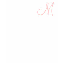 Monogram Wedding Announcement Pink & White T-Shirt