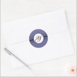 Monogram Wedding Borders Deep Periwinkle