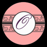 Monogram Wedding Borders Deep Pink