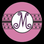 Monogram Wedding Borders Plum