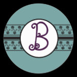 Monogram Wedding Borders Tiffany Blue