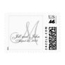 Monogram Wedding Date Bride &amp; Groom Postage