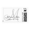 Monogram Wedding Date Bride & Groom Postage