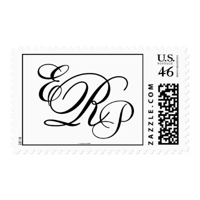 Monogram Wedding ERP Three Letters Postage Stamp
