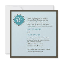 Monogram Wedding Invitation