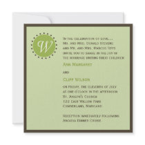 Monogram Wedding Invitation