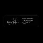 Monogram Wedding Invitation Return Address Labels