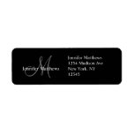 Monogram Wedding Invitation Return Address Labels
