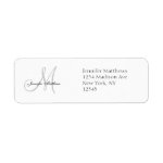 Monogram Wedding Invitation Simple Address Labels